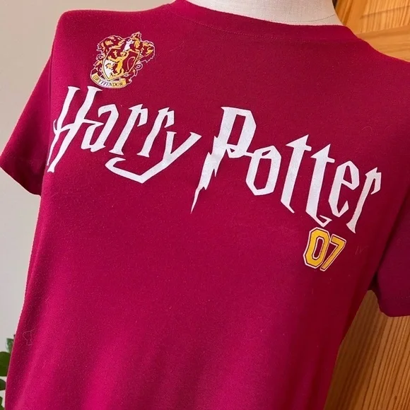 Harry Potter Large Gryffindor High Low Longline Graphic Tee Tshirt - Picture 5 of 8
